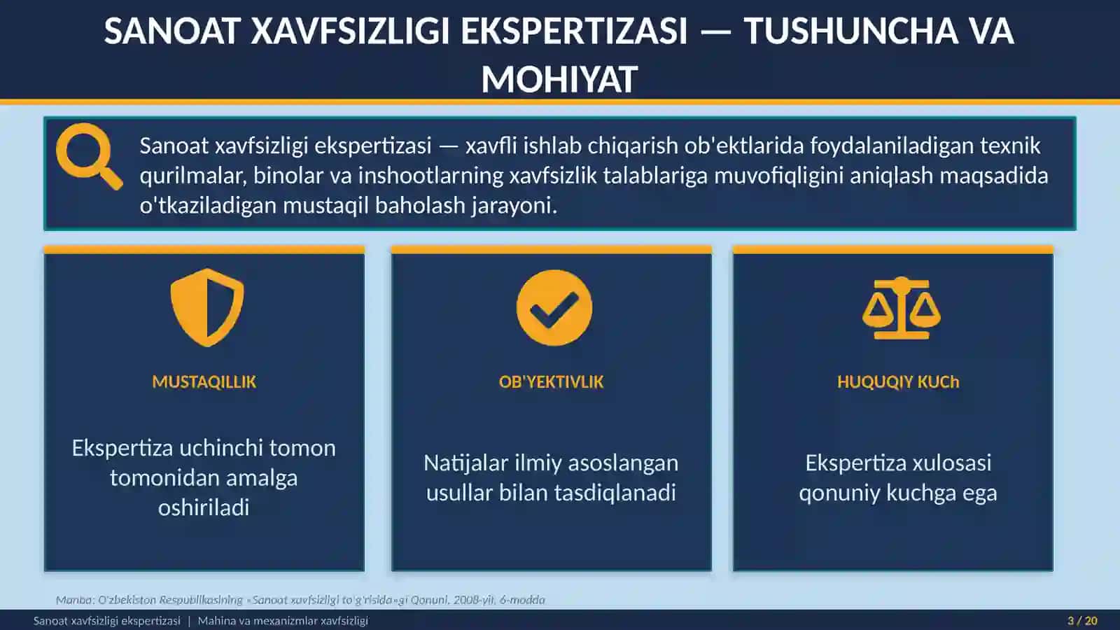 SANOAT XAVFSIZLIGI EKSPERTIZASI 3