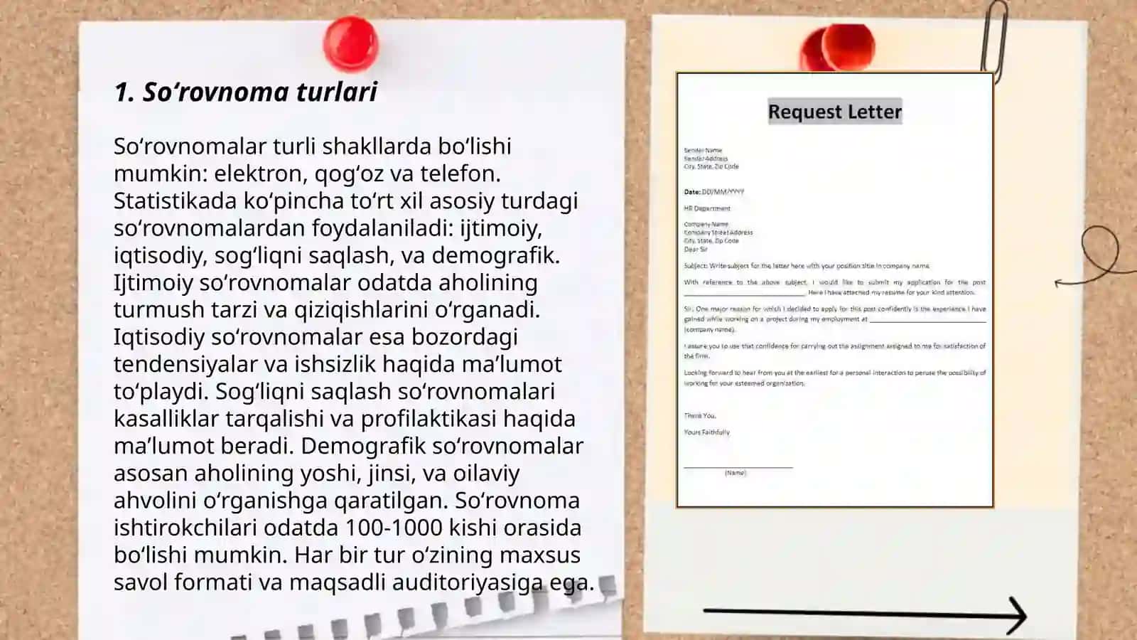 Soʻrovnomalar tuzish talablarini sxemalashtirish 3