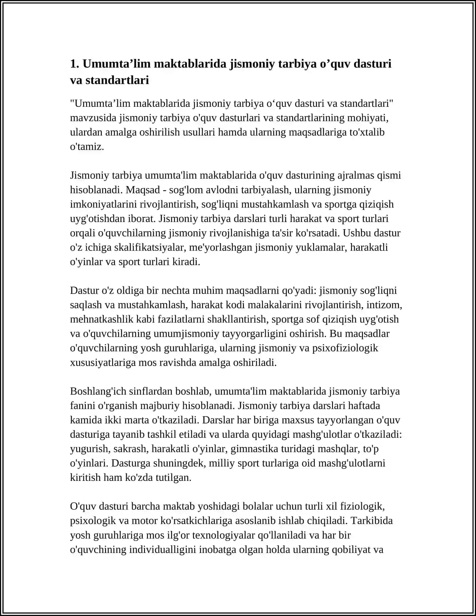 Umumtaʼlim Maktablarida Jismoniy Tarbiya 3