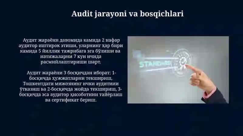 Sertifikatlashtitish ishlarini tashkillashtirish sifat tizimlarini sertifikatlashtirish tartibi 3