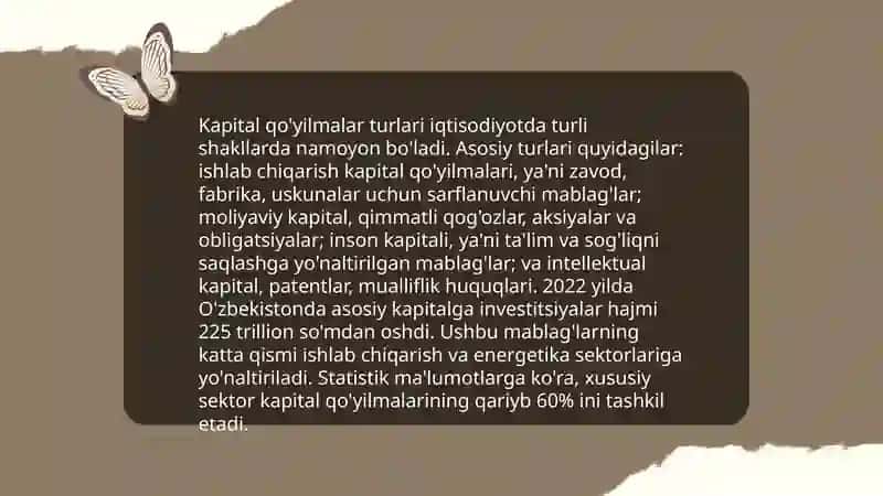 Kapital qòyilmalar va kapital bozori 3
