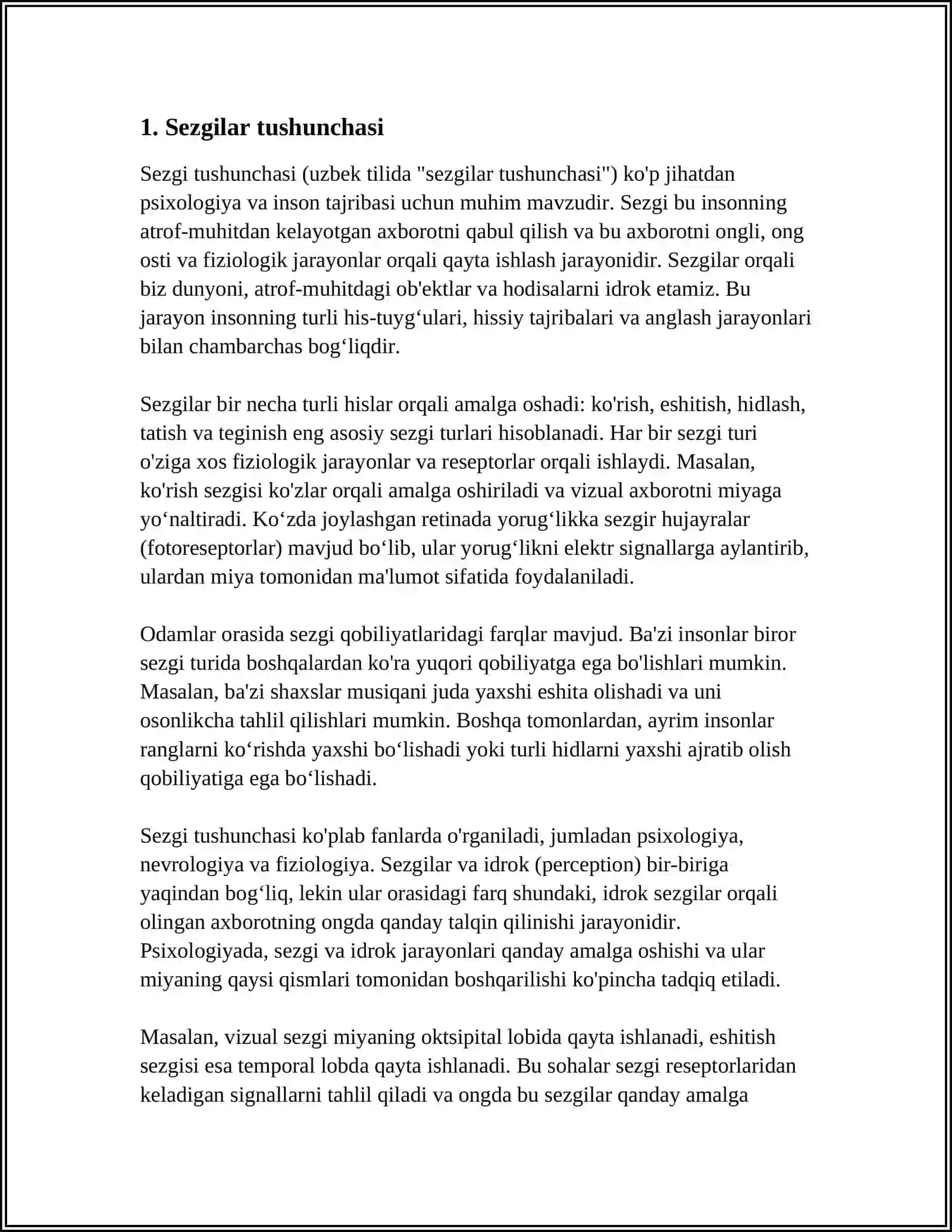 SEZGILAR HAQIDA UMUMIY TUSHUNCHA VA UNING NERBFIZIOLOGIK ASOSLARI 3
