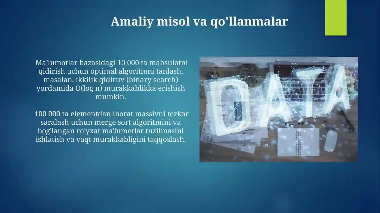 Algoritmlar va ma'lumotlar tuzilmasi tushunchalari 3