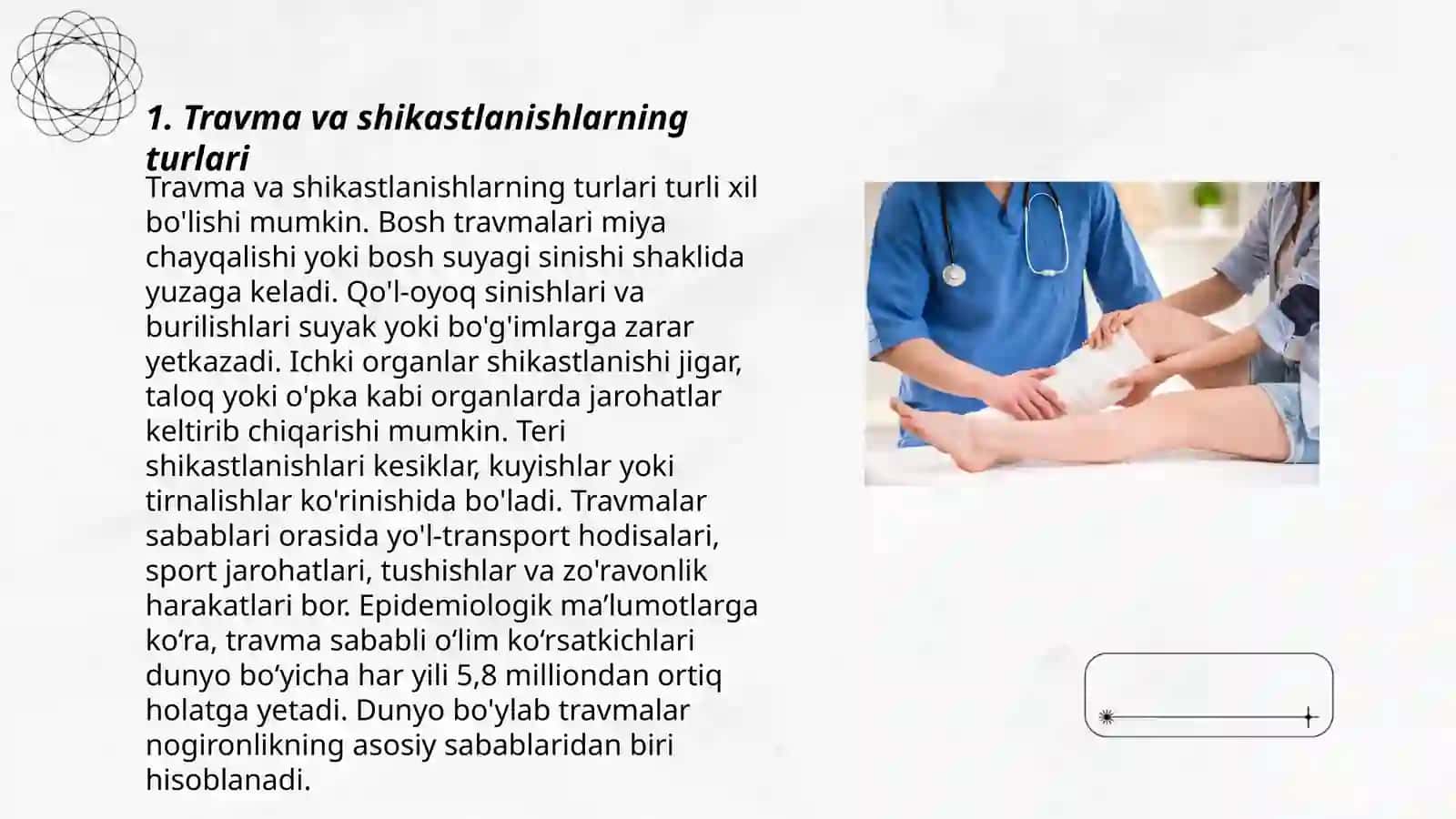 Travmatalogiya fanidan tayyorlagan mustaqil ish 3
