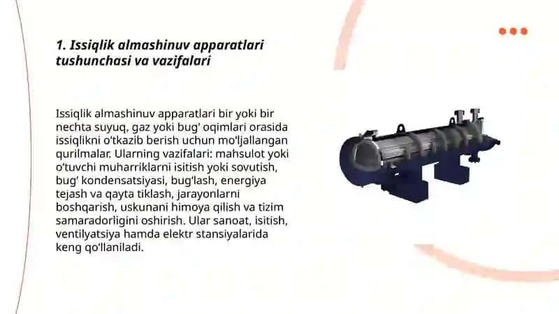 Issiqlik almashinuv apparatlari haqqida umumiy ma'lumatlar 3