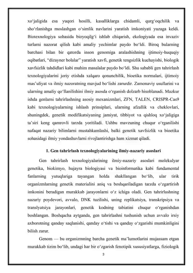 Genlarni tahrirlash usullar 3
