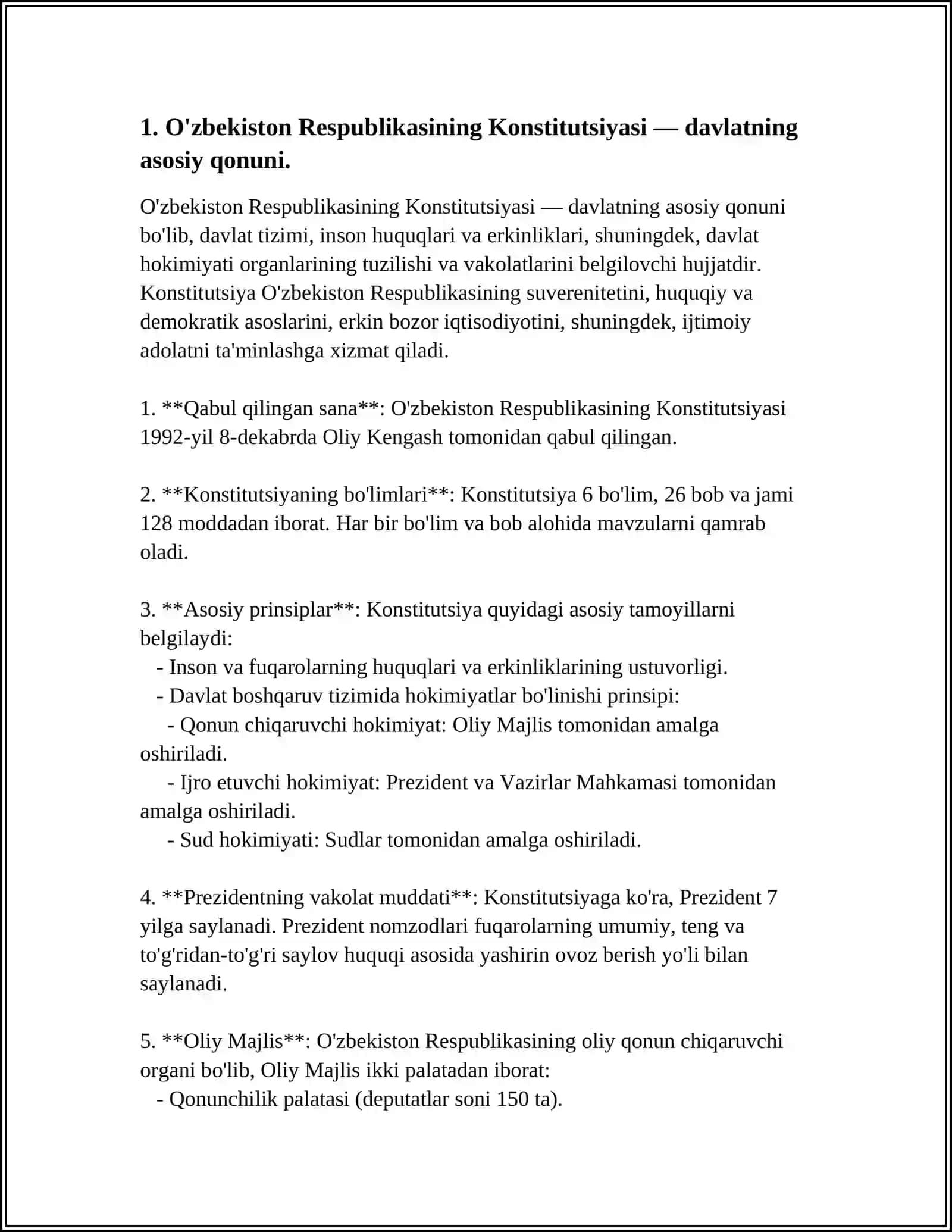 O'ZBEKISTON RESPUBLIKASI KONSTITUTSIYASINING DAVLAT VA JAMIYAT HAYOTIDA TUTGAN O'RNI VA AHAMIYATI 3