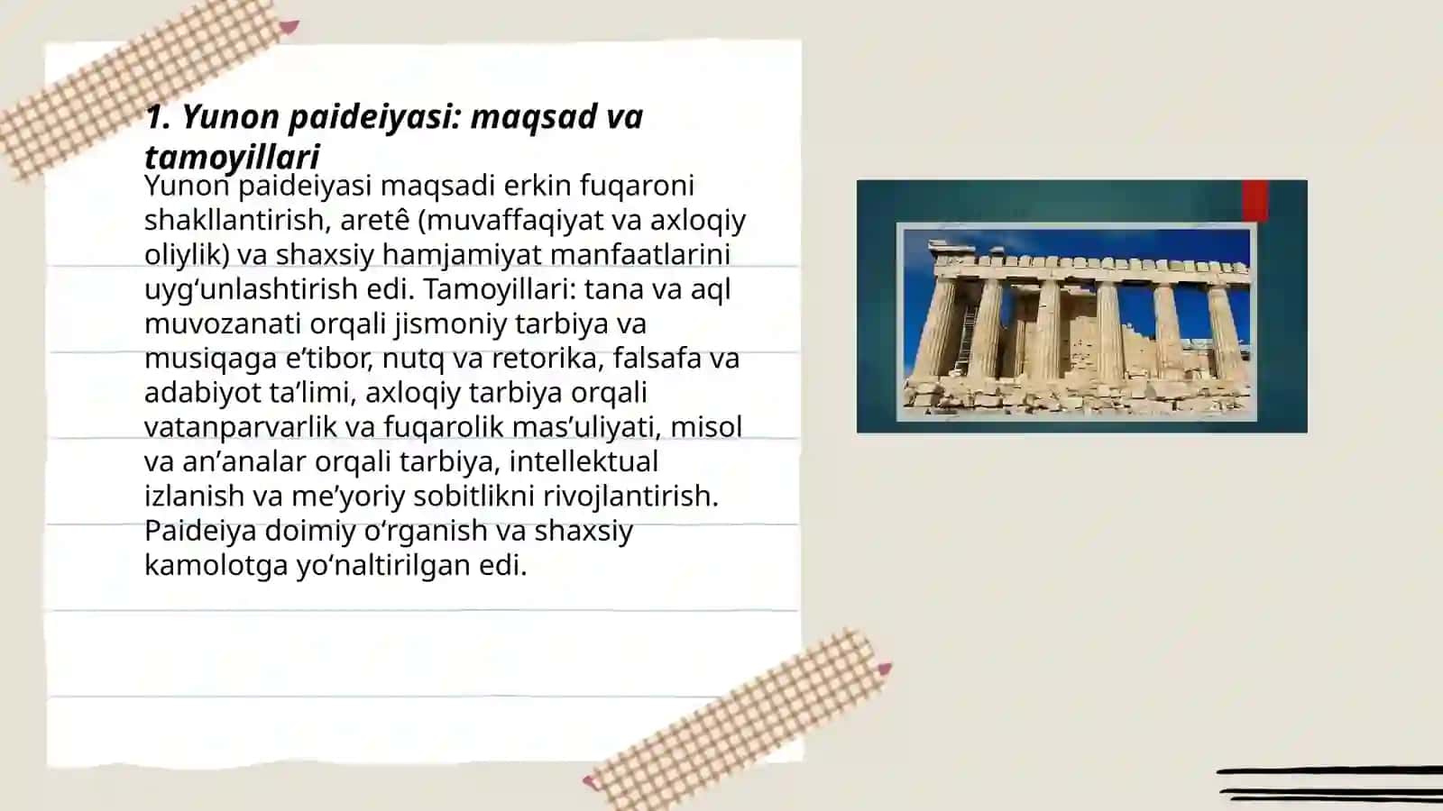 Yunoniston tarbiyasi va qadimgi Yunoniston madaniyati 3