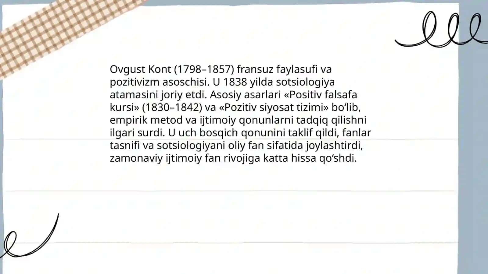 Ovgust Kont va pozitivizmning sotsiologik ahamiyati 3