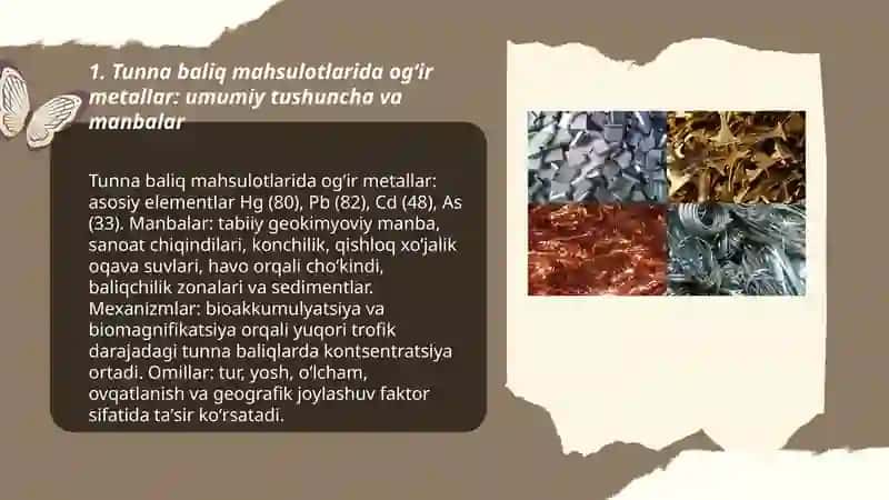 Tunna baliq mahsulotlaridagi ogʻir metallarning xavfsizlik mezonlari 3