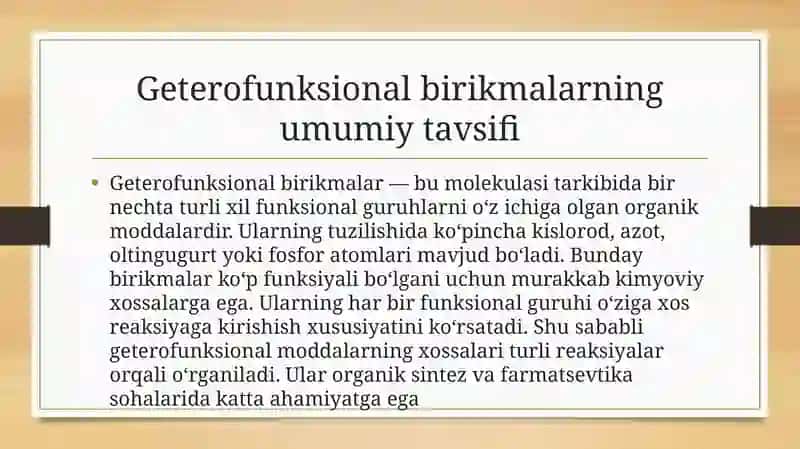 Geterofunksional birikmalar asosida ishlab chiqaradigan zamonaviy dori vositasi 3