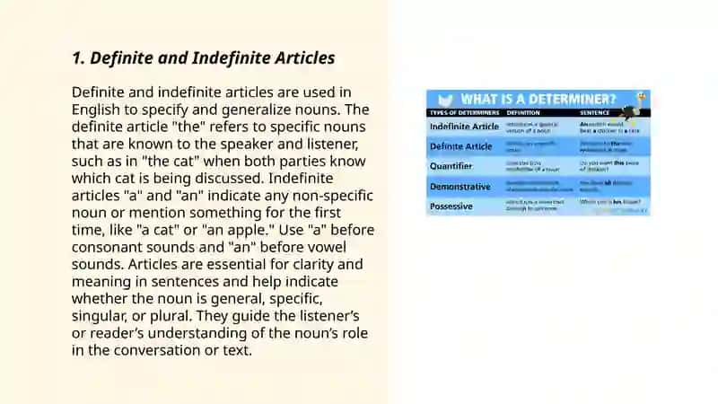 Articles and Determiners 3