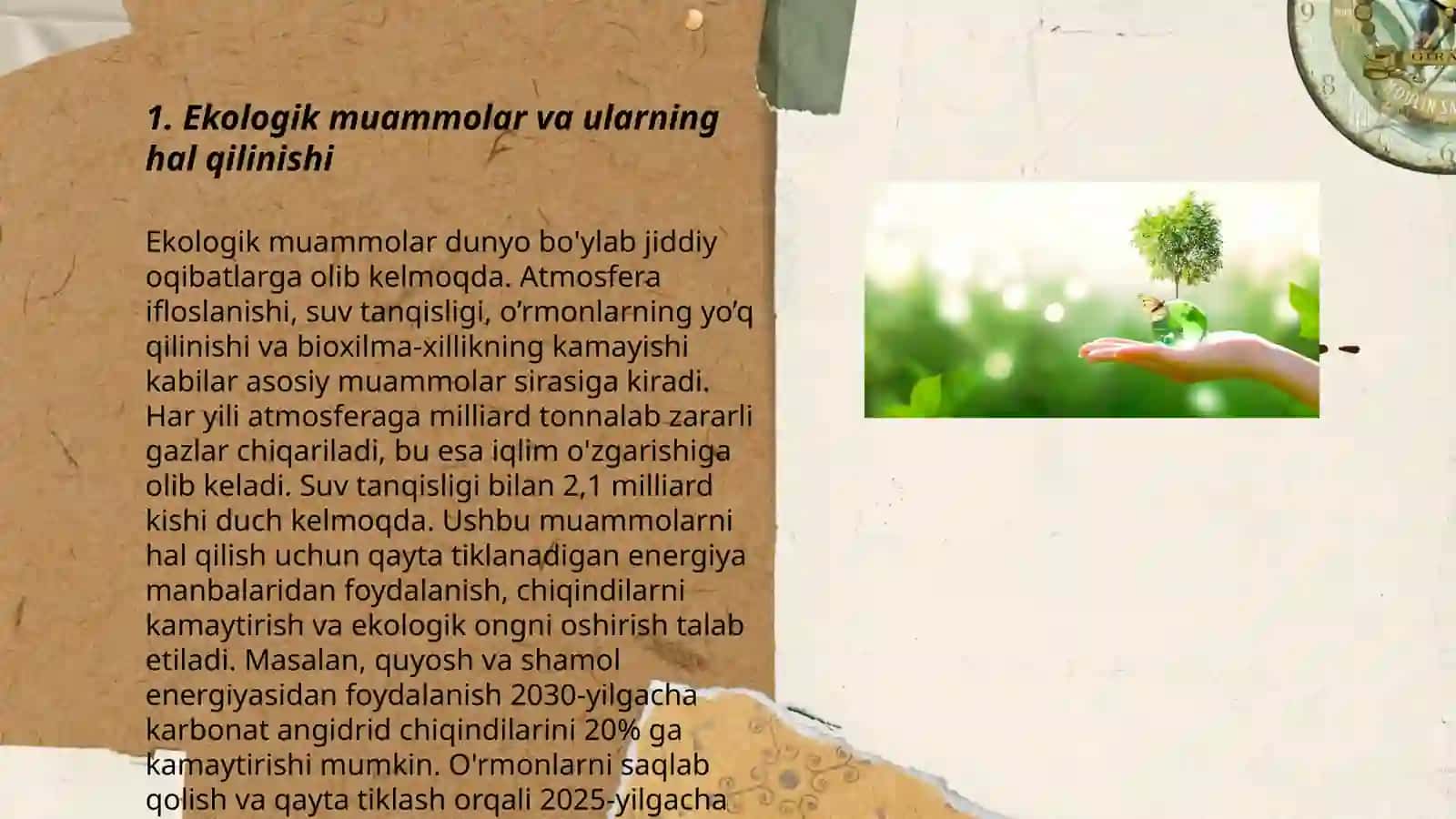 Ekologiya va tabiat by Dilnura ibrohimova 3