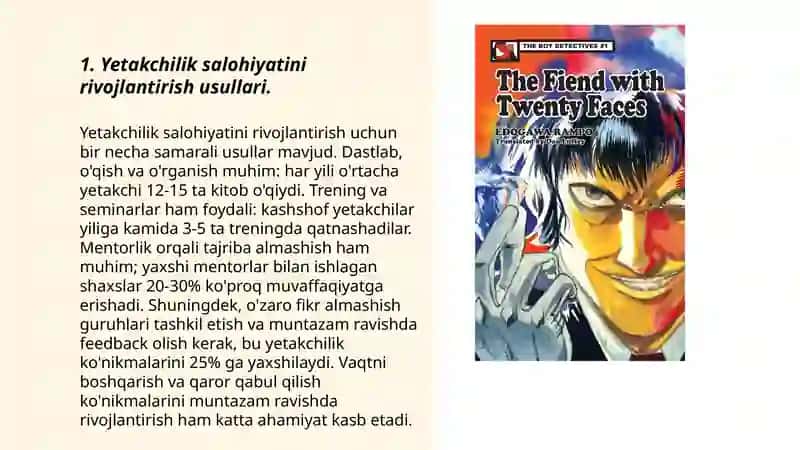 Yetakchilik salohiyatiga ega bo'lgan yoshlar zaxirasi bilan ishlash 3