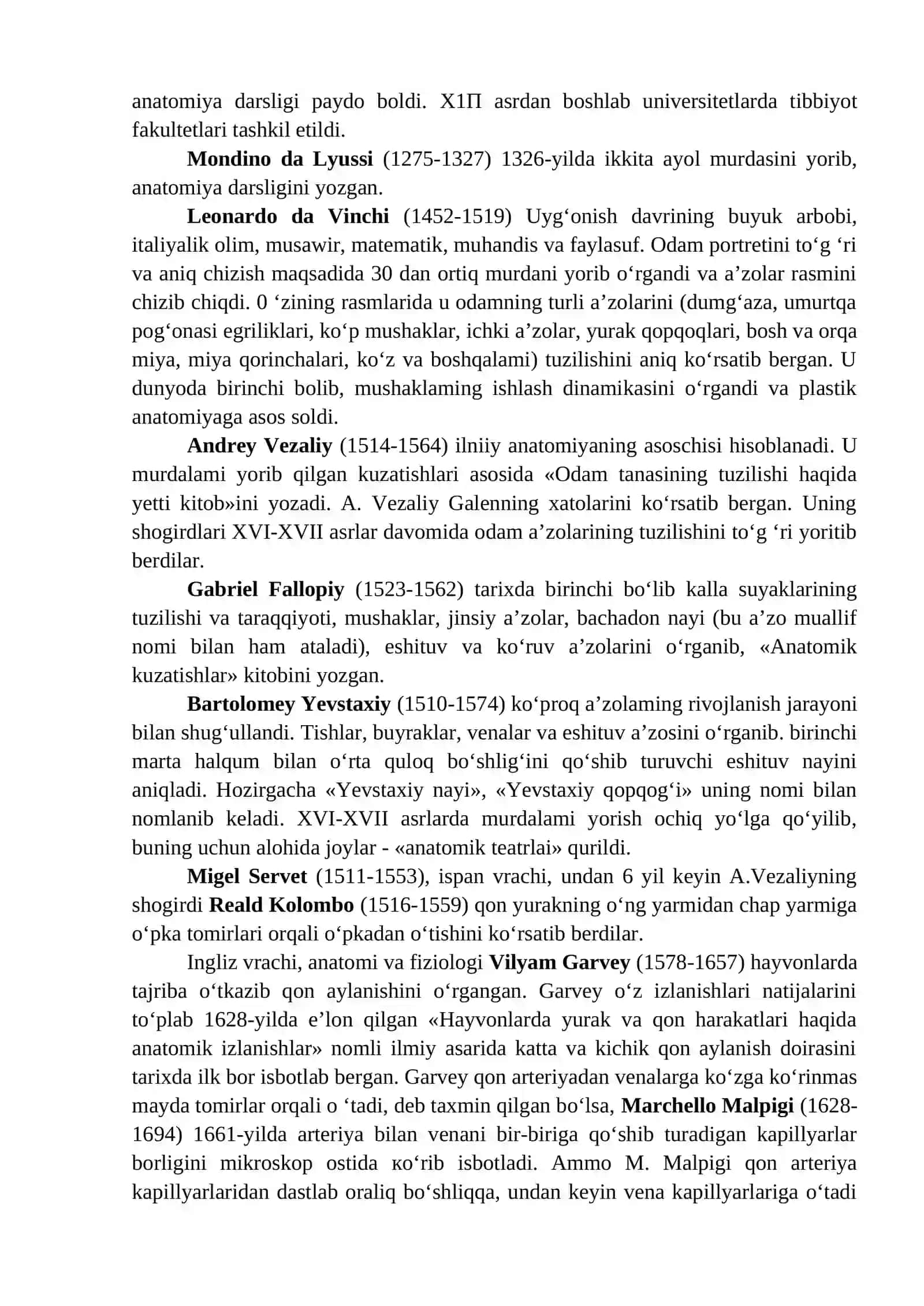 2-MA’RUZA. ODAM ANATOMIYASI FANINING RIVOJLANISH TARIXI 3