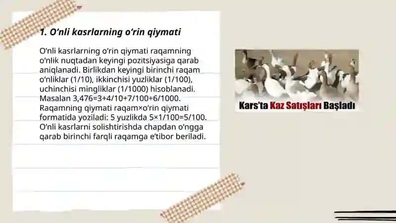 Oʻnli kasrlar 3