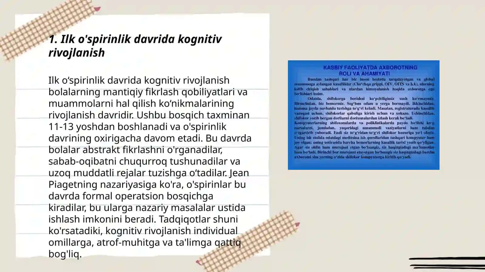 Ilk o'spirinlik va yoshlik davrida psixik rivojlanish xususiyatlari 3