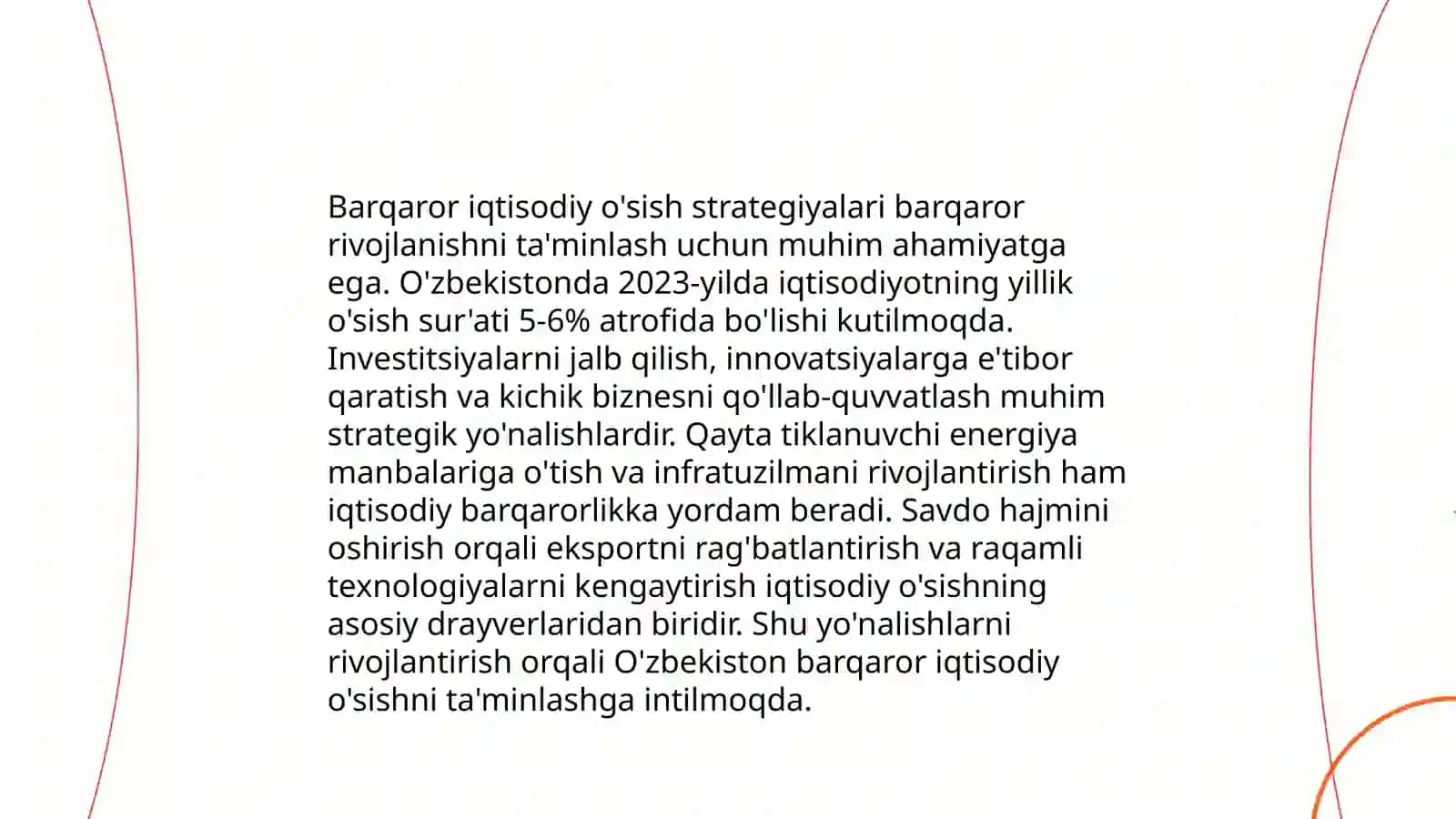 Barqaror iqtisodiy o'sish strategiyalari 3