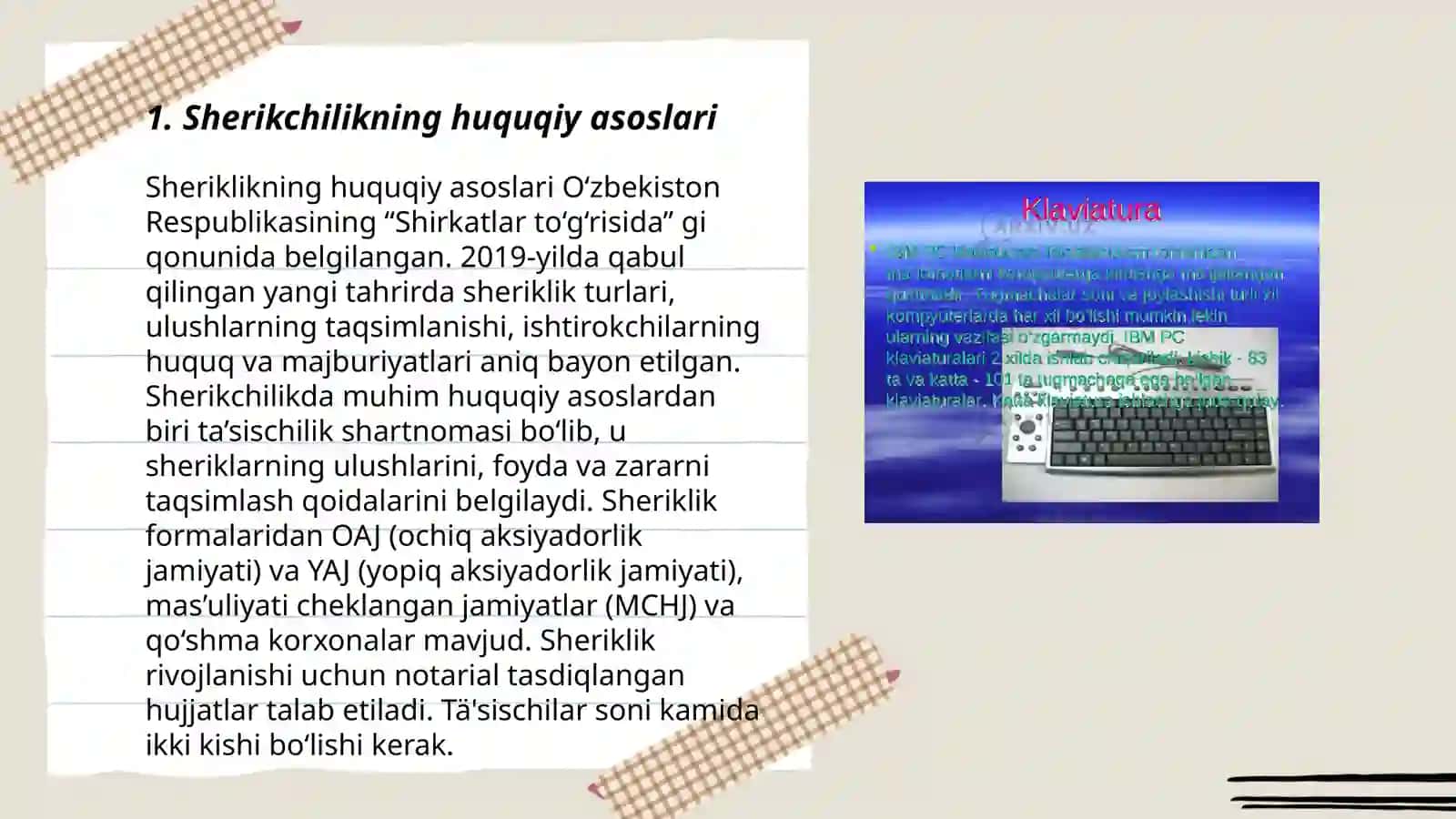 Sherikchilik va korporatsiyalar o‘rtasidagi huquqiyfarqlar 3
