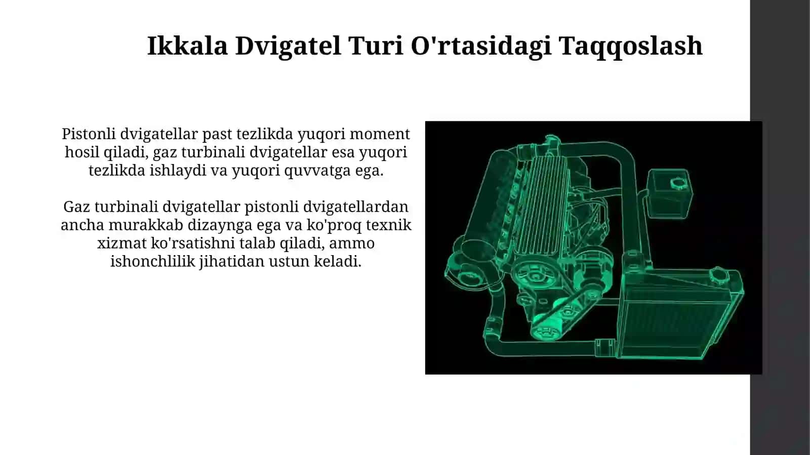 Rotor porshenli dvigatelning tuzilishi ishlashi gaz turbinali dvigatelning tuzilishi ishlashi 3