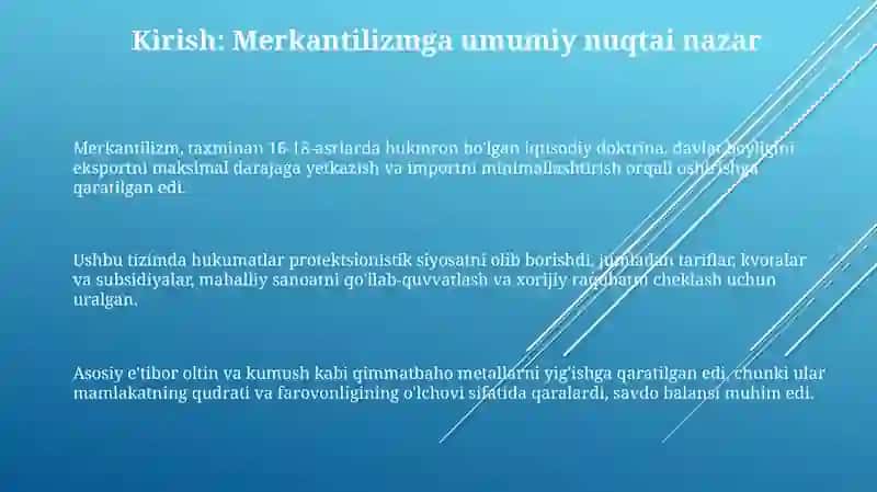 Merkantelizm ta'limotining tarixiy taqdiri asosiy namoyondalari va uning ijobiy va salbiy tomonlari 3