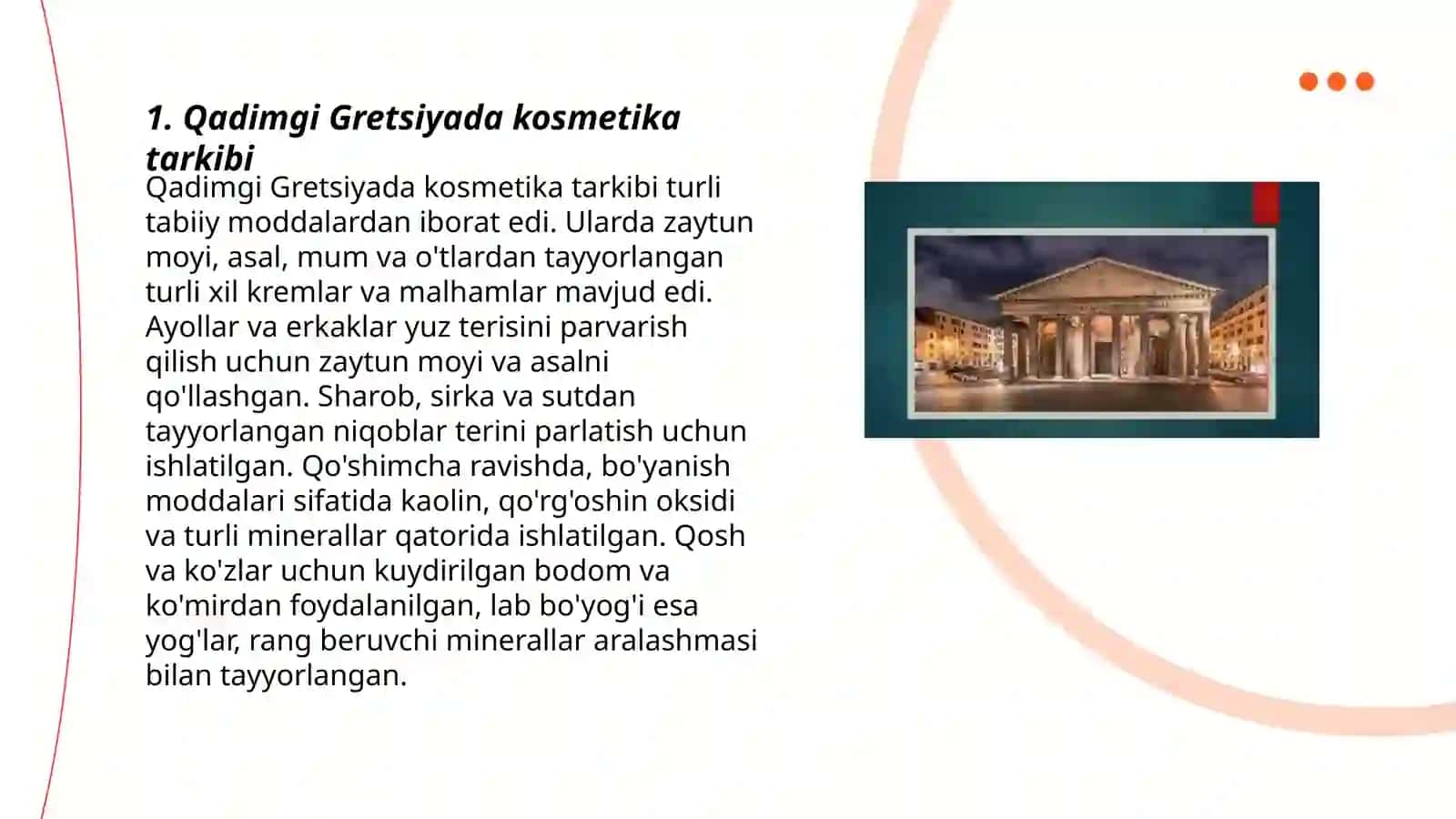 Qadimgi Gretsiyada kosmetologiyaning qo'llanishi 3