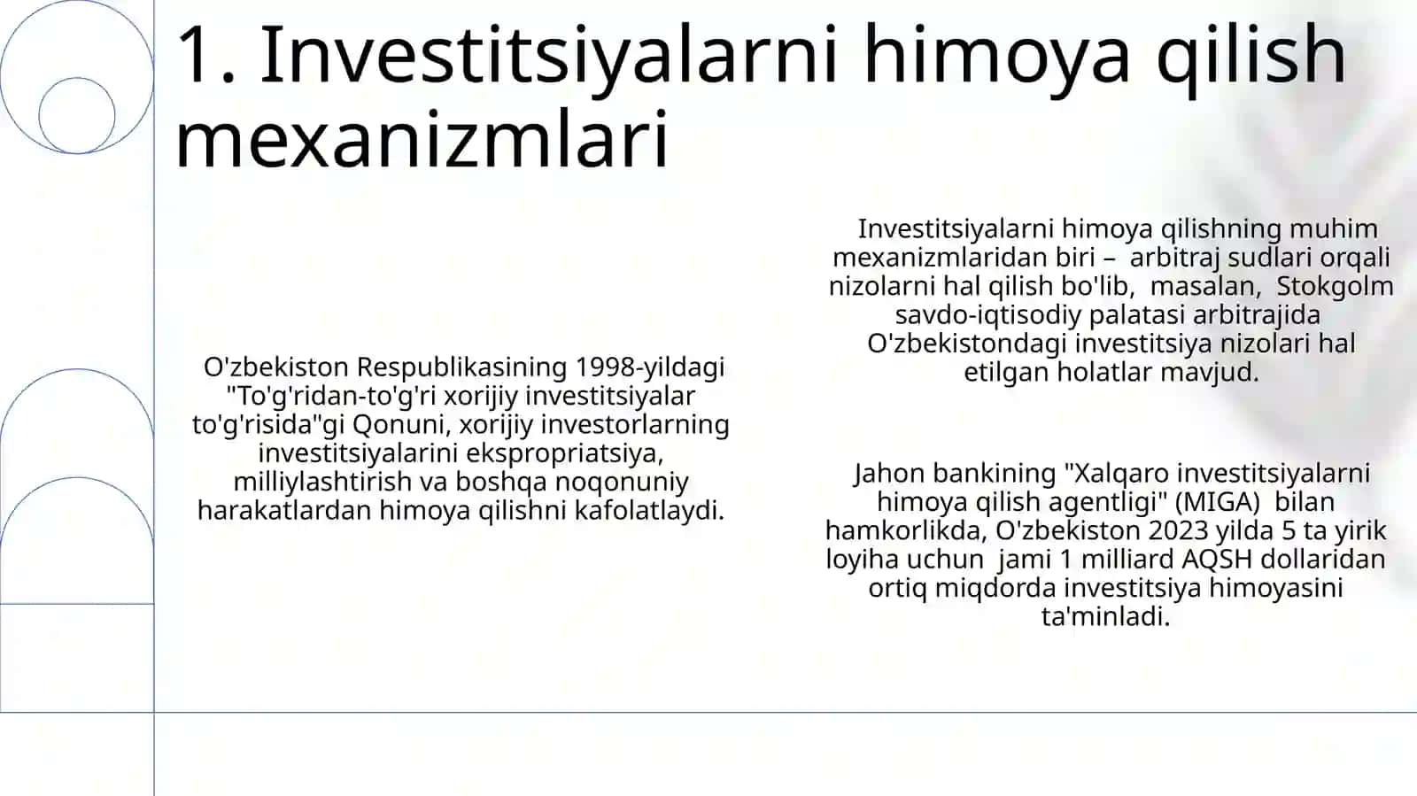 Investitsiyalarni himoya qilish siyosati 3