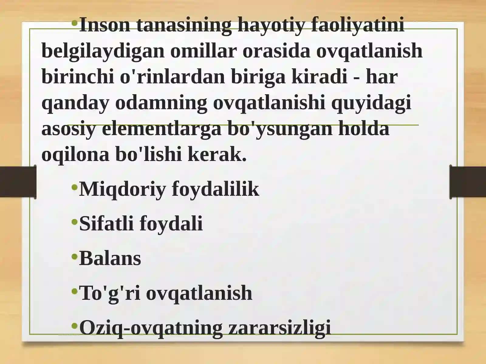 Oziq-ovqat va suv ta'minoti ustidan sanitariya nazorati 3