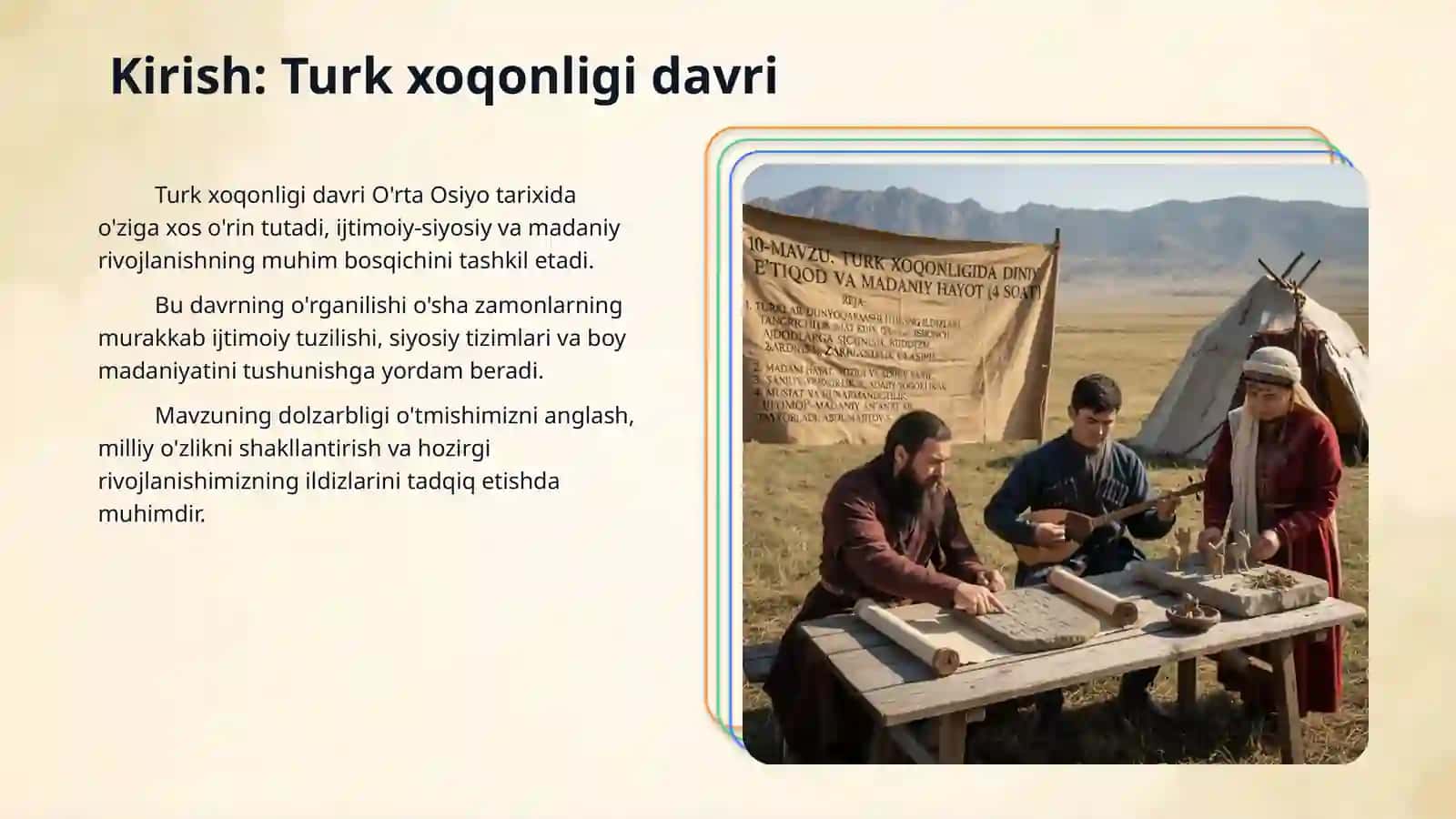 10-mavzu. Turk xoqonligida diniy e’tiqod va madaniy hayot (4 soat) 3