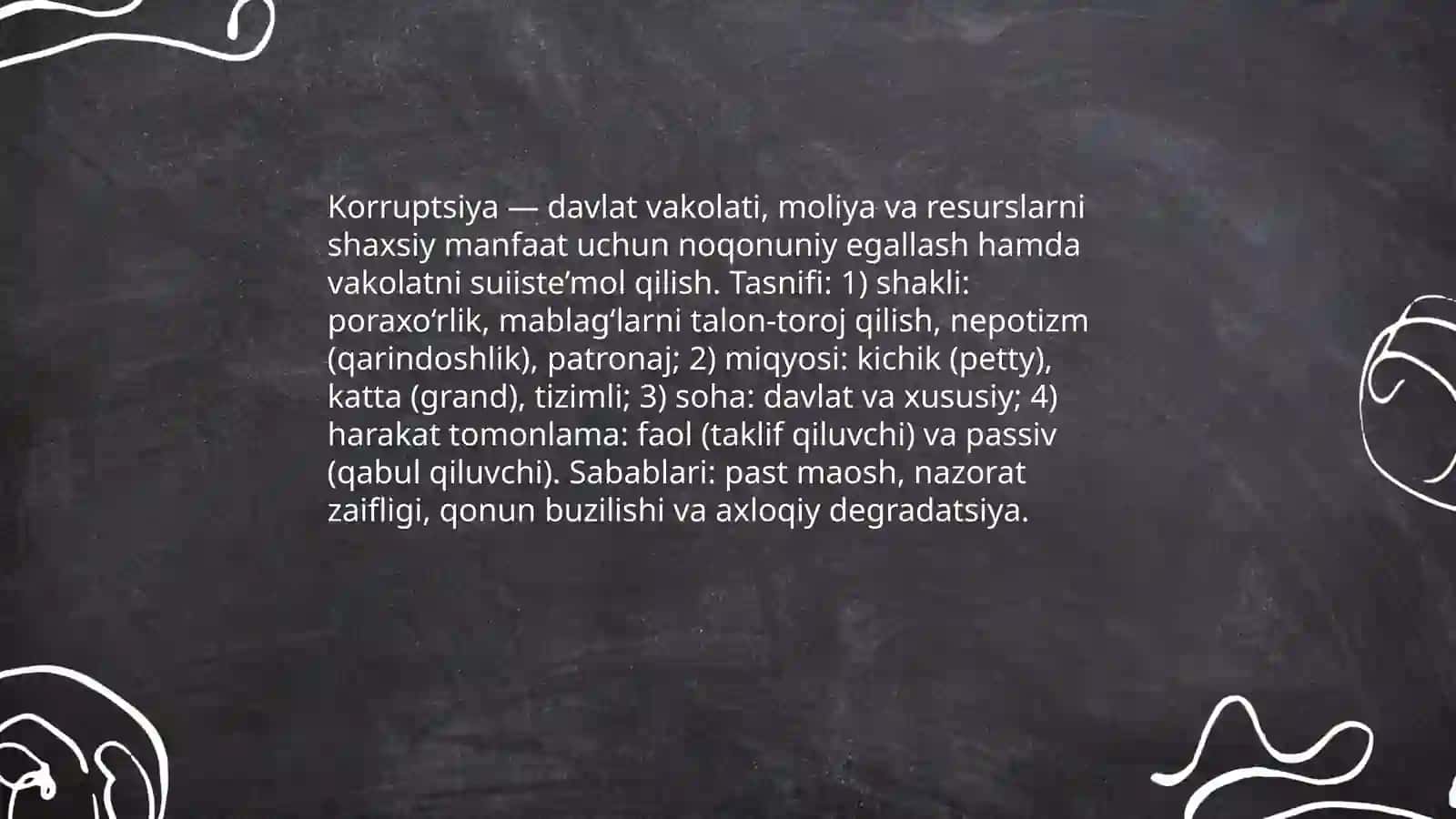 Global jarayonlar va barqaror taraqqiyot falsafasi. Korruptsiyaning mohiyati, oqibatlari va unga qarshi kurash mexanizmlari 3
