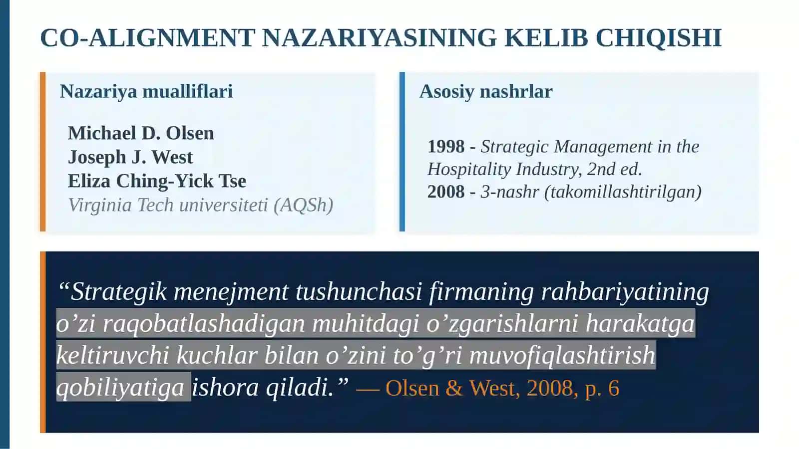 MEHMONXONA XO’JALIGIDA STRATEGIK MUVOFIQLASHTIRISH VA STRATEGIYANI AMALGA OSHIRISH 3
