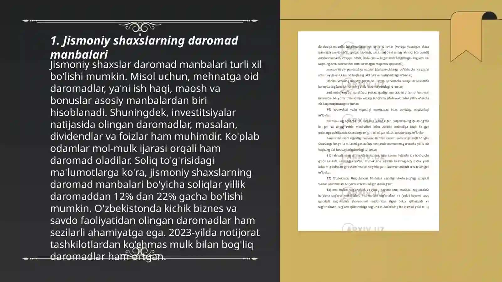 Jismoniy shaxslarning mulkiy daromadlari 3