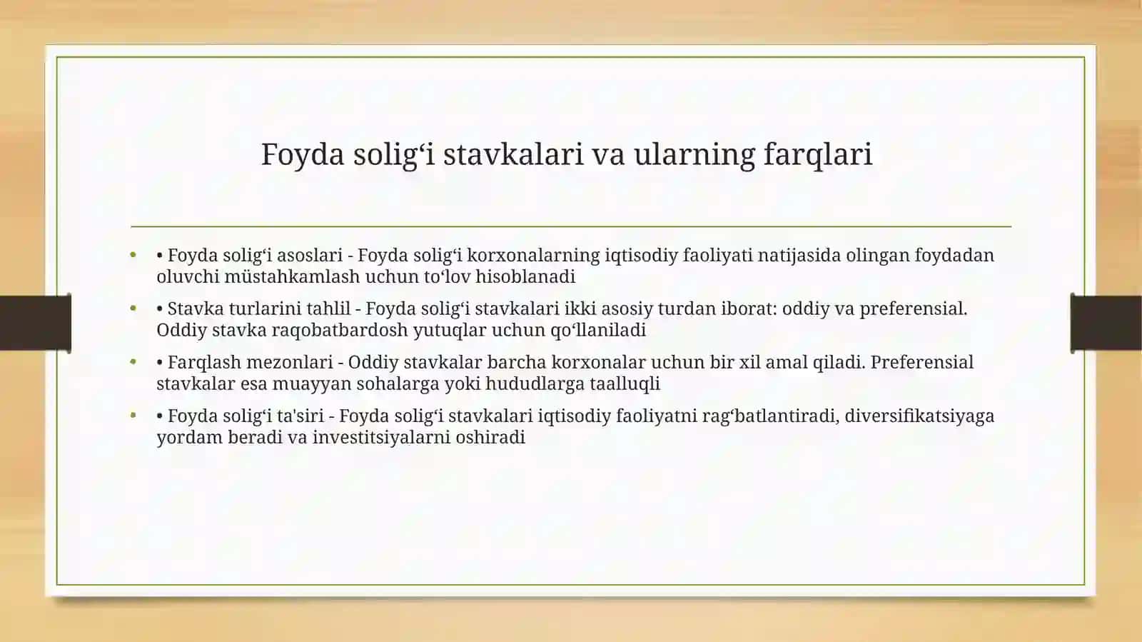Foyda soligʻi 3