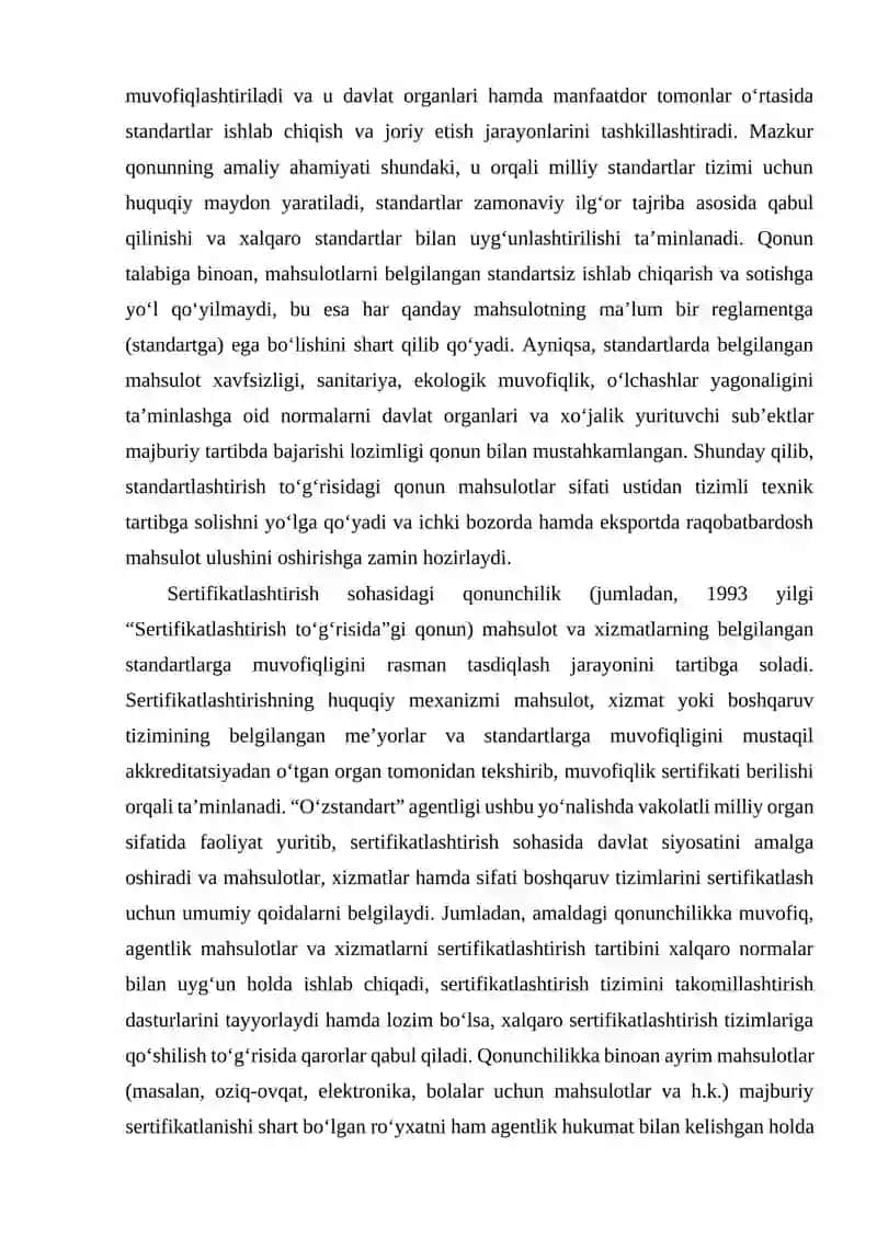 O‘zbekistonda sifatni boshqarish: qonunchilik bazasi, davlat siyosati va xalqaro tajriba 3