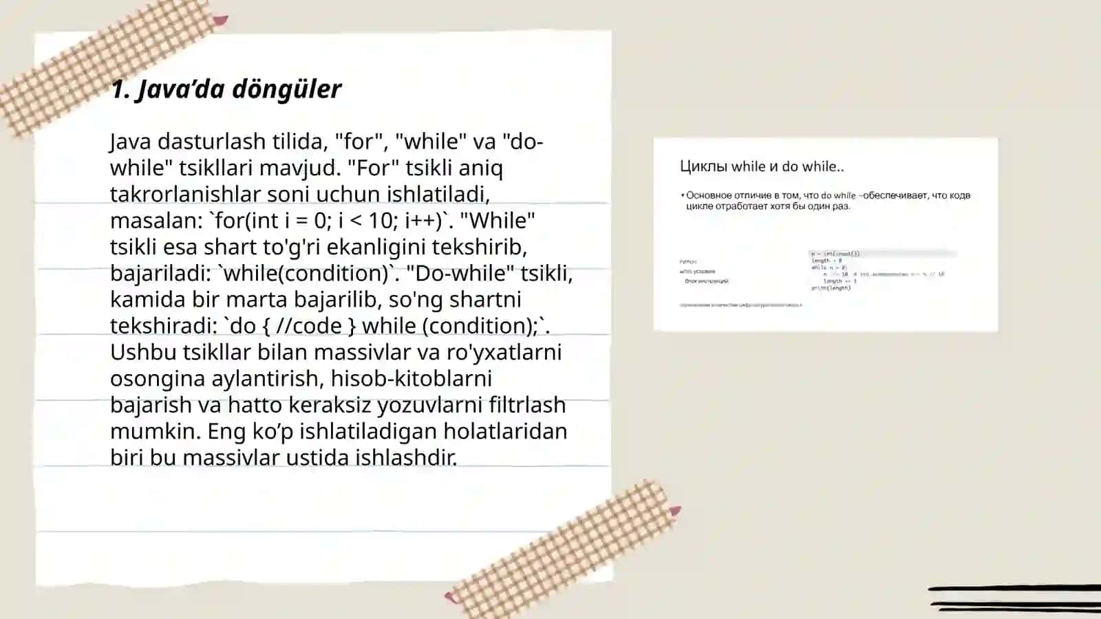 Java’da döngüler 3