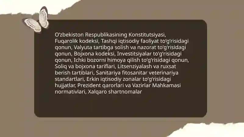 O'zbekistonda tashqi iqtisodiy faoliyatini tartibga solish 3