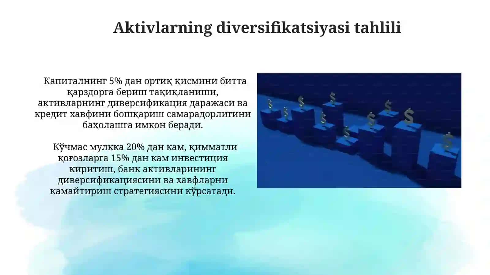 Tijorat banklarining aktivlarini tahlili 3