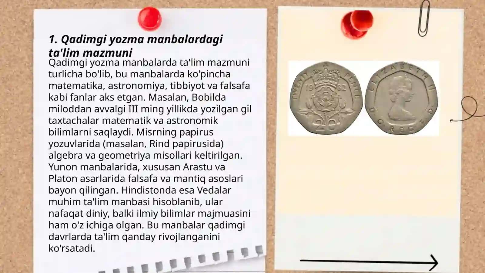 Eng qadimgi yozma yodgorliklarda ta'lim-tarbiya masalasi 3