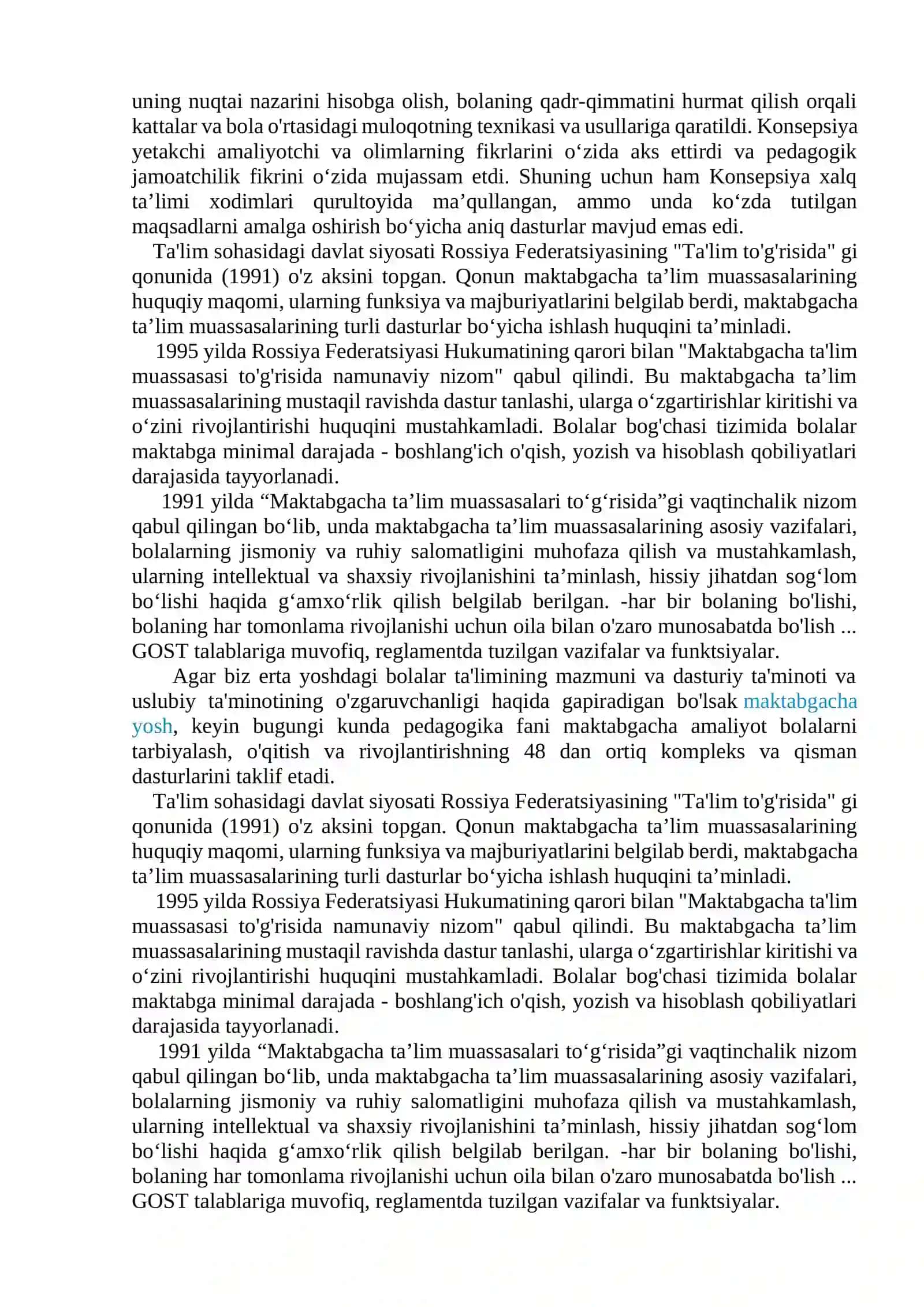 Rossiya va Fransiyada maktabgacha ta’lim hamda ularning qiyosiy tahlili 3