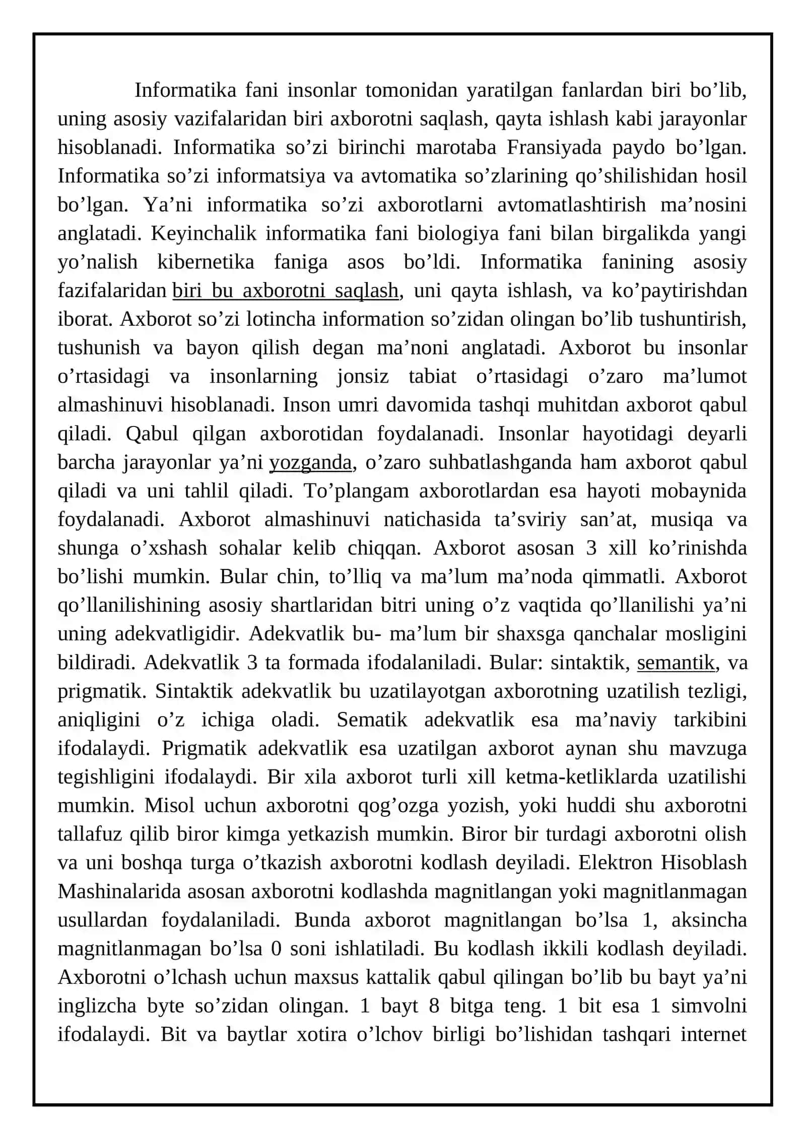 Informatsion – kommunikatsion texnologiyalarning dasturiy ta’minoti 3