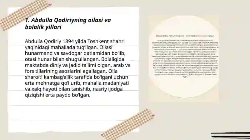 Abdulla Qodiriy hayoti va ijodi 3