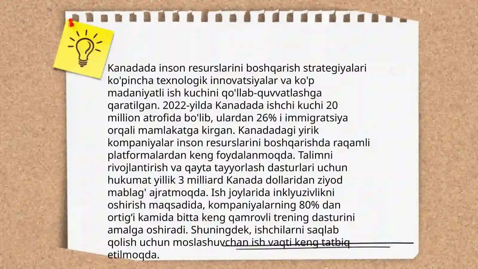 Inson resurslarini boshqarishning xorijiy tajribalari va undan o’zbekistonda foydalanish imkoniyatlari ( Kanada korxonalari misolida) 3