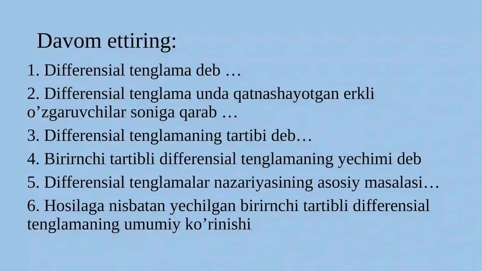 Bir jinsli differensial tenglamalar 3