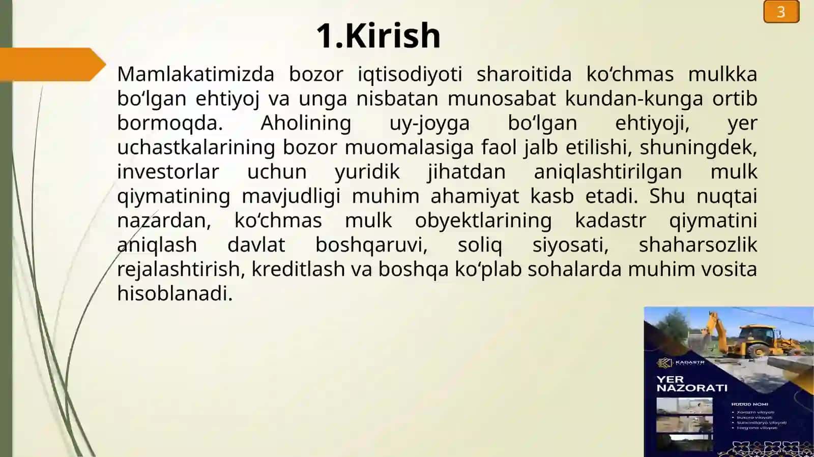 Ko‘chmas mullkob’yektlarining turar joy fondga kadastr qiymatini hisoblash tartibi 3