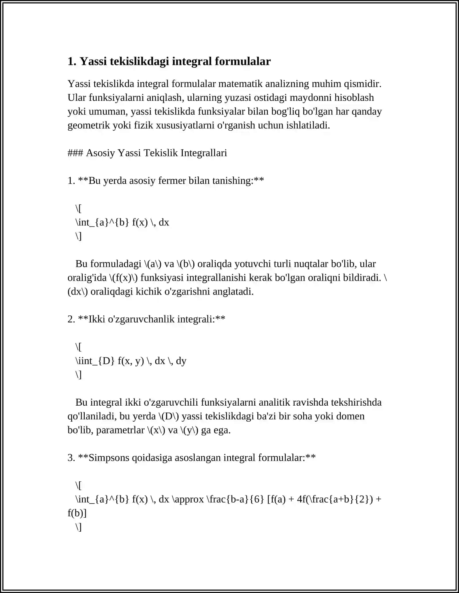 ANIQ INTEGRALNING GEOMETRIK TADBIQLARI 3