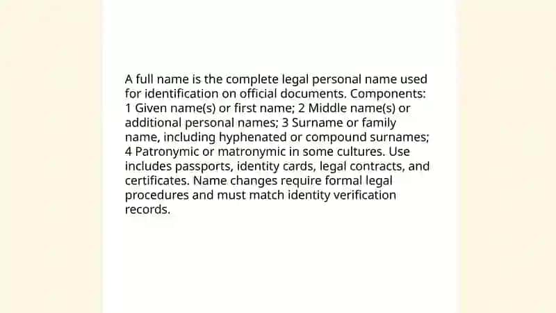 Personal information 3