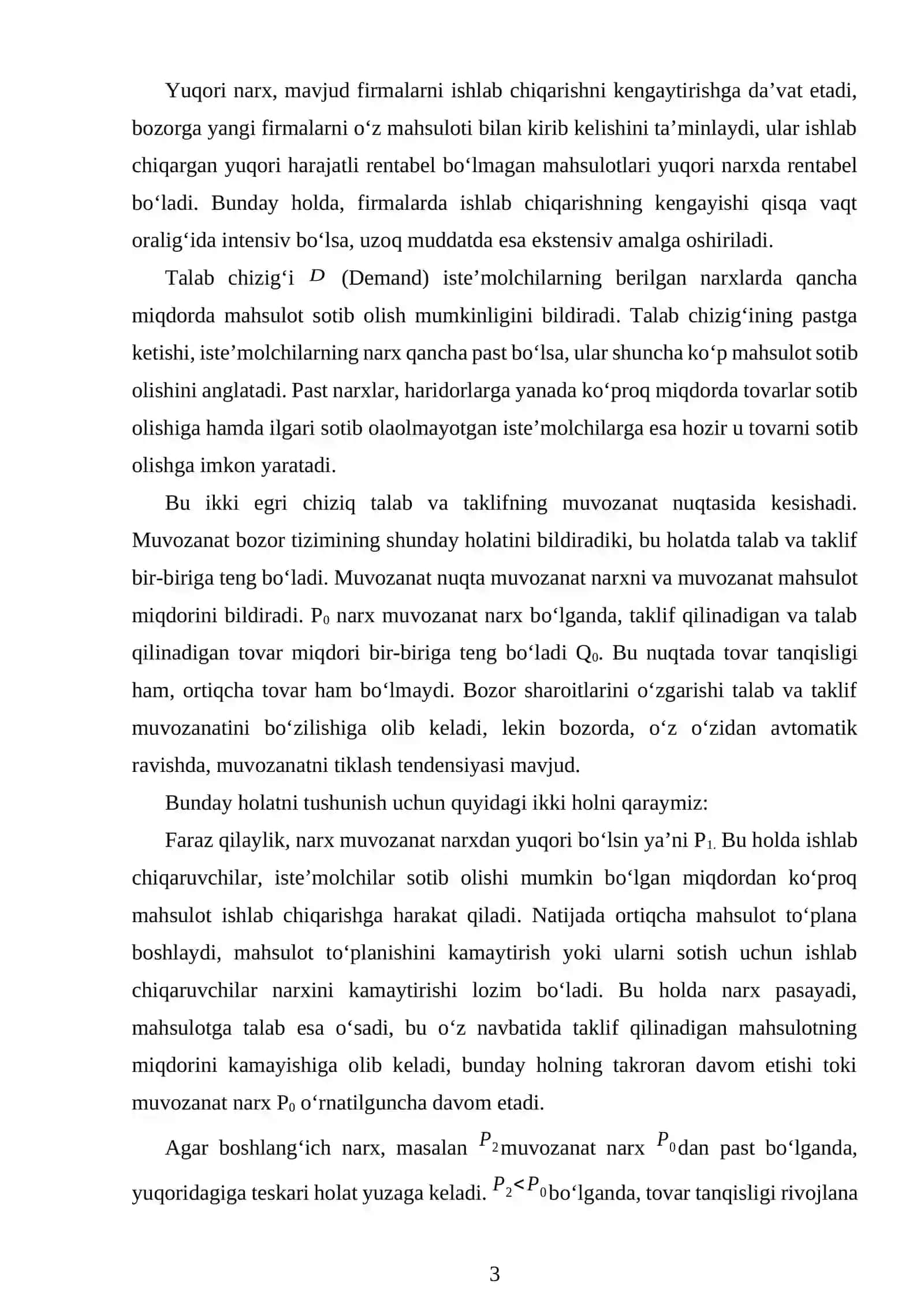 TALAB VA TAKLIF ASOSLARI 3