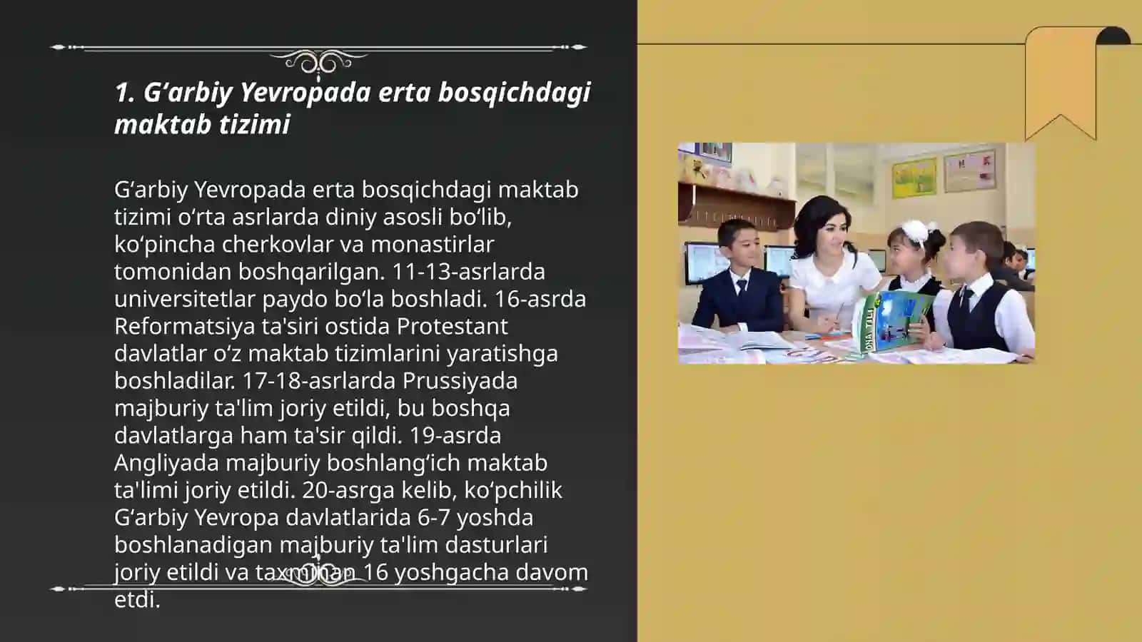 Gʻarbiy Yevropada maktab,maorif hamda pedagogik fikrlar 3