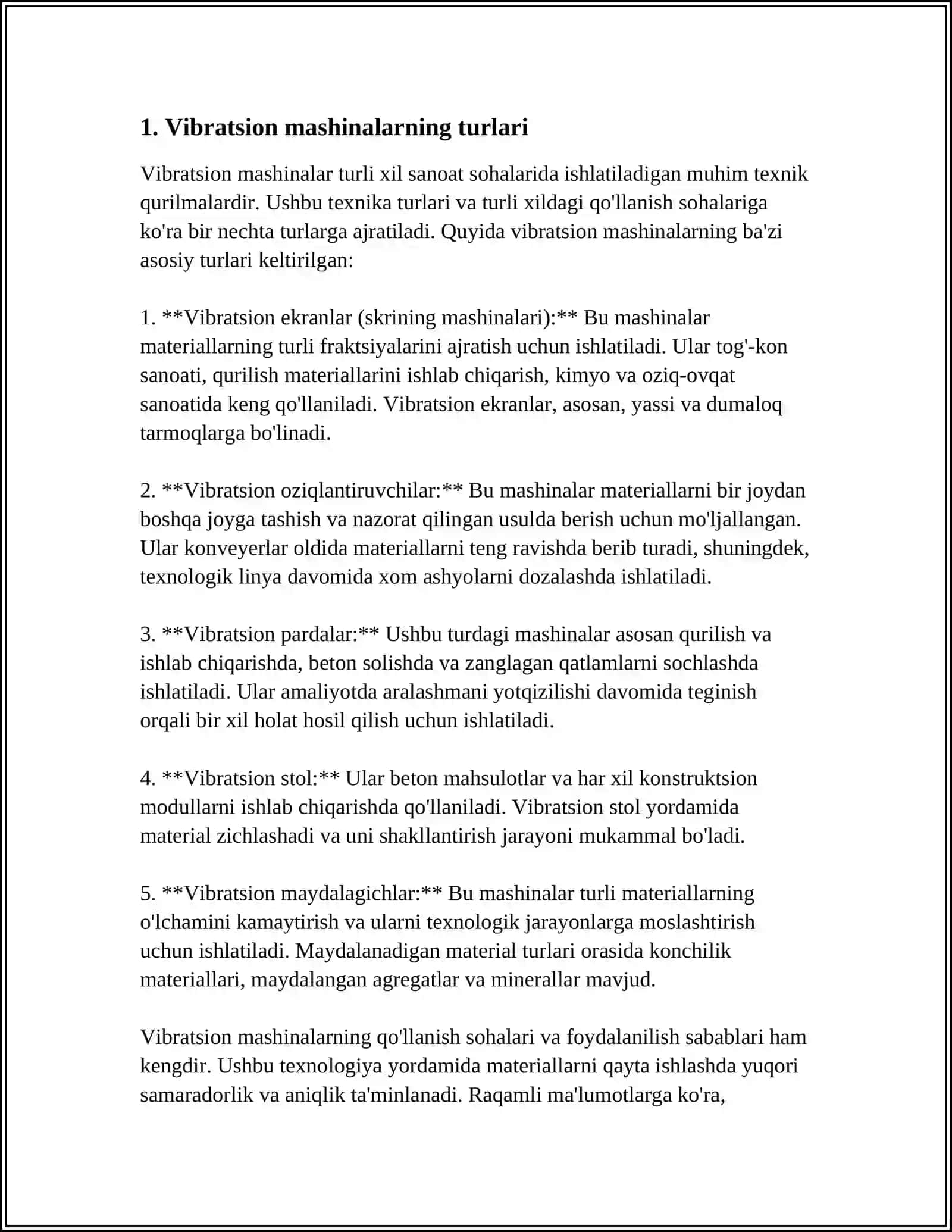 SANOAT ISHLAB CHIQARISHDAGI VIBRATSION MASHINALAR 3