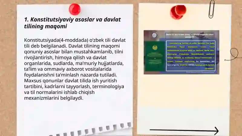 Davlat tilini rivojlantirish yo'lida qabul qilingan qonun hujjatlarining davlat tilida ish yuritishda ahamiyati 3